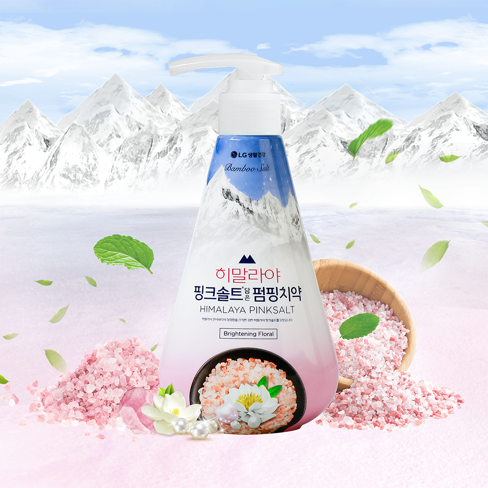 Kem đánh răng Bamboo Salt Himalaya Pink Salt Brightening Floral Mint  285g